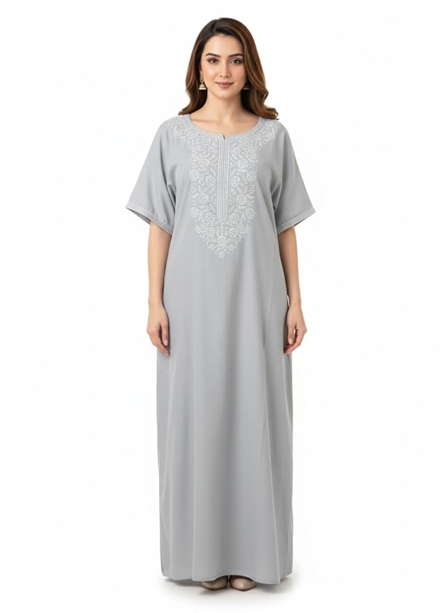Embroidered Kaftan Nighty