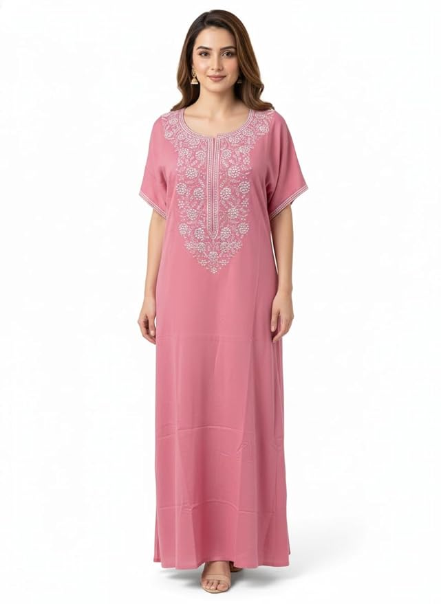 Embroidered Kaftan Nighty