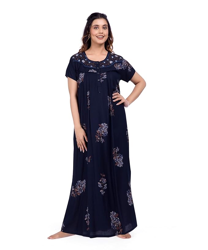 Pleated Floral Bunch Nighty