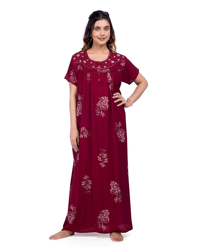Pleated Floral Bunch Nighty