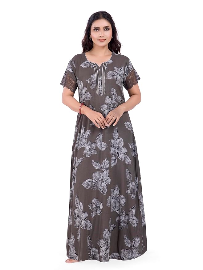 Lace Sleeved Nighty