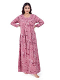 Full-Sleeved Floral Nighty