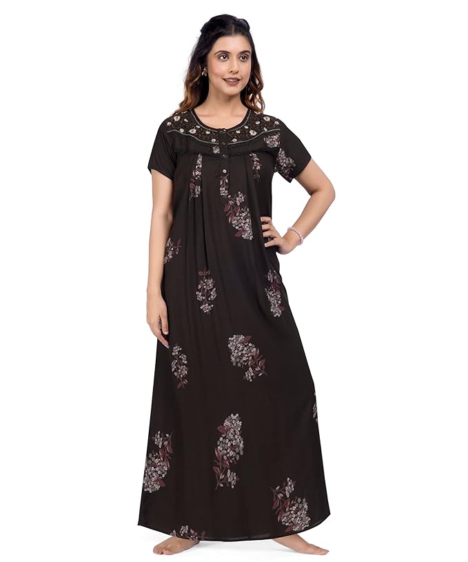Pleated Floral Bunch Nighty