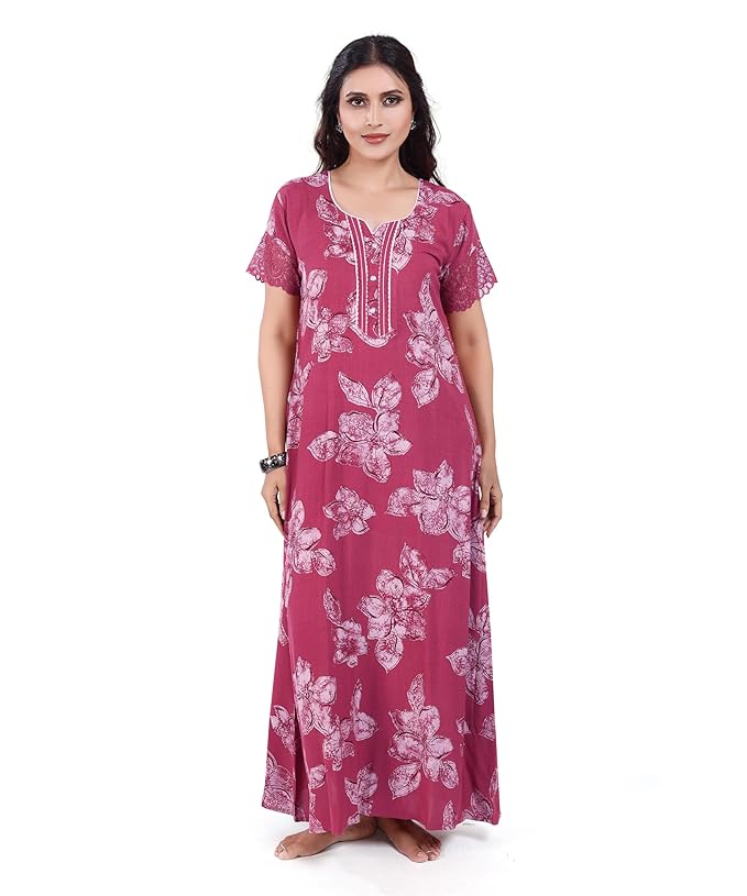 Lace Sleeved Nighty